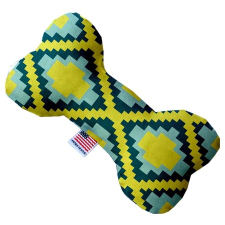 Mirage Pet Products Yellow Southwest Canvas Bone Dog Toy 6 in. 1218-CTYBN6